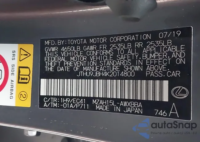 JTHU9JBH4K2014800: 43956954