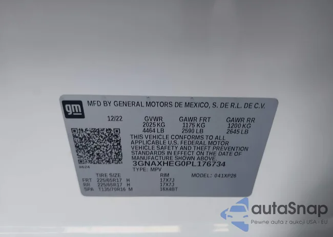 3GNAXHEG0PL176734: 43956983