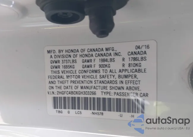 2HGFC4B0XGH303266: 43957011