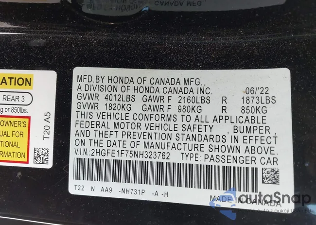 2HGFE1F75NH323762: 43957138