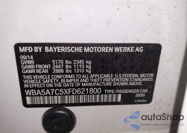WBA5A7C5XFD621800: 43957252