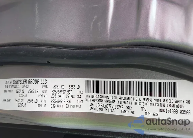 1C4PJLAB7EW123747: 43957292