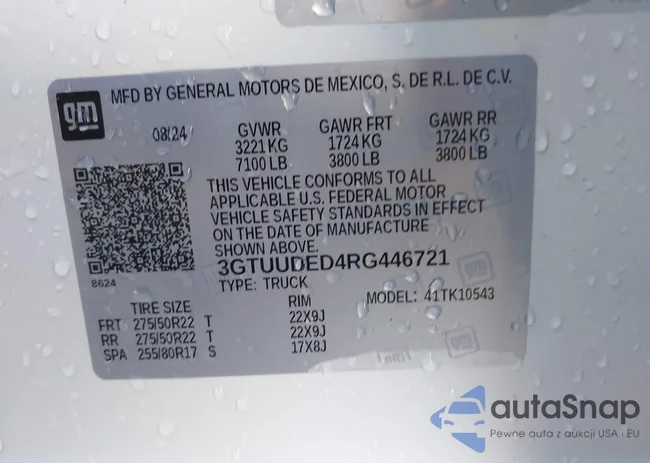 3GTUUDED4RG446721: 43956488