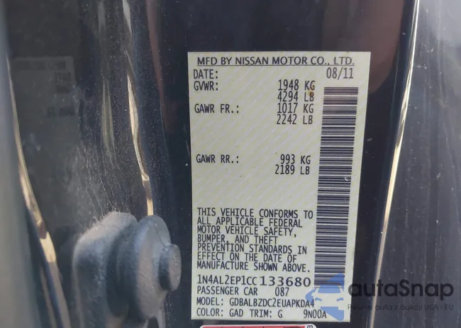 1N4AL2EP1CC133680: 43956503