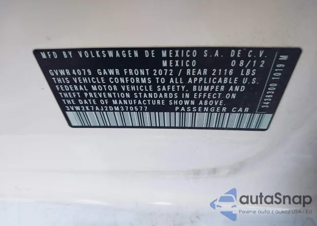 3VW2K7AJ2DM370577: 43956534