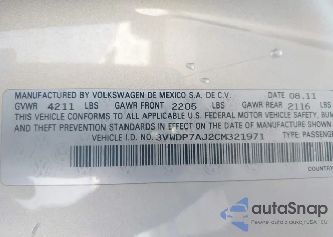 3VWDP7AJ2CM321971: 43956582