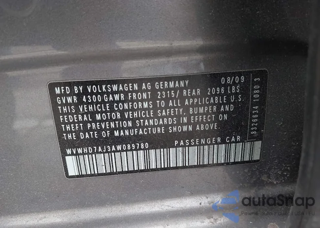 WVWHD7AJ3AW089780: 43956608