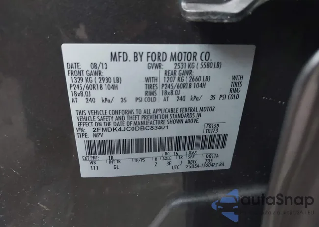 2FMDK4JC0DBC83401: 43956670