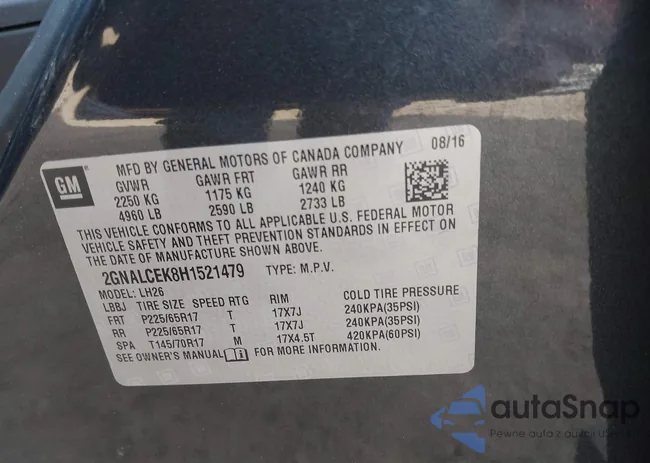 2GNALCEK8H1521479: 43957802