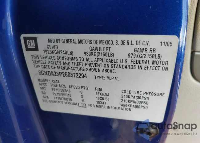 3GNDA23P26S572294: 43957848