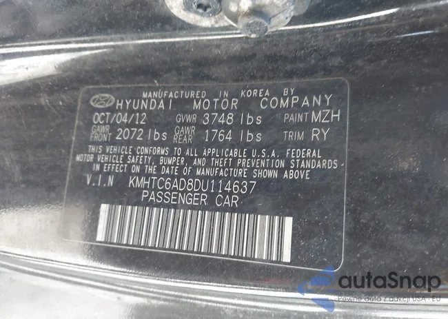 KMHTC6AD8DU114637: 43958024