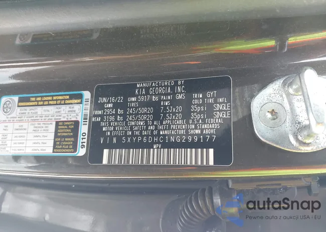 5XYP6DHC1NG299177: 43958356