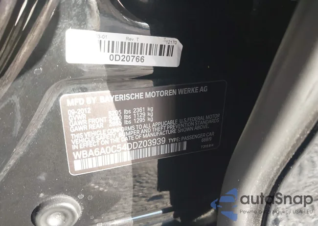 WBA6A0C54DDZ03939: 43957404