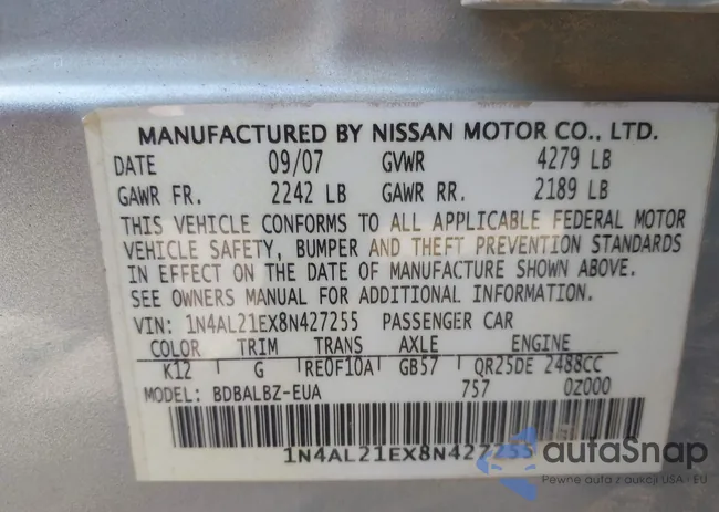 1N4AL21EX8N427255: 43957582