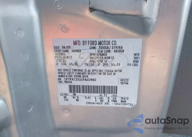 1FTPX12525FB43982: 43957651