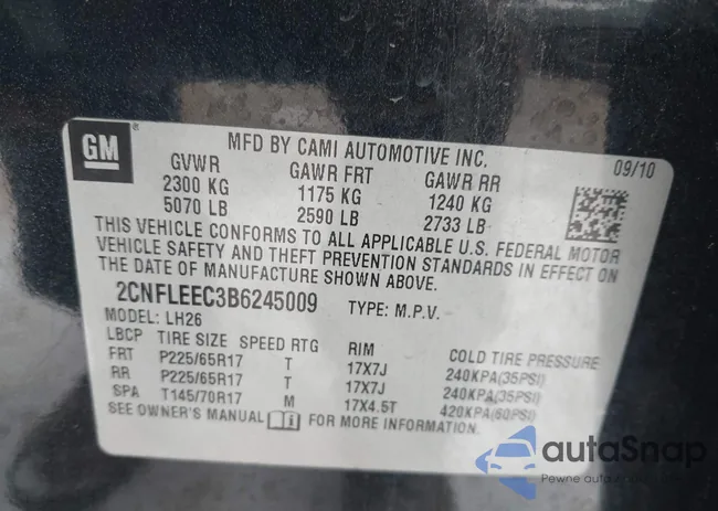 2CNFLEEC3B6245009: 43957660