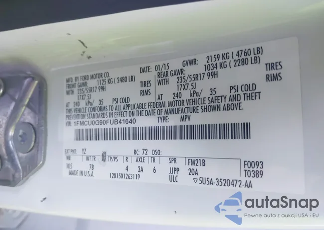 1FMCU0G90FUB41640: 43958756