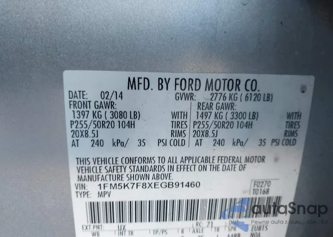 1FM5K7F8XEGB91460: 43958859