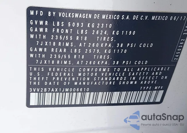 3VV2B7AX1JM006610: 43958888