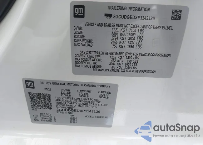 2GCUDGEDXP1143126: 43959017