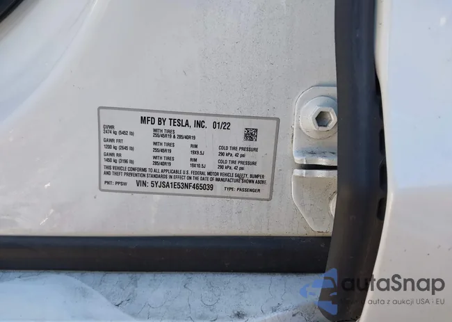 5YJSA1E53NF465039: 43959141