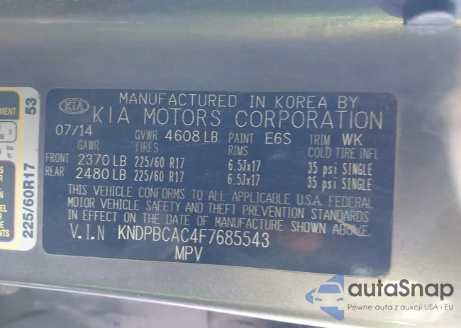 KNDPBCAC4F7685543: 43959262