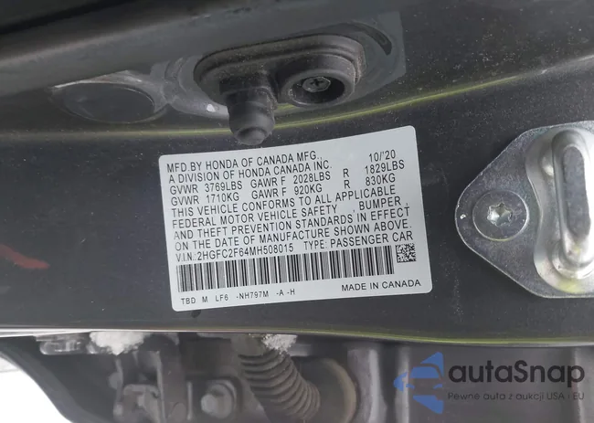 2HGFC2F64MH508015: 43959305