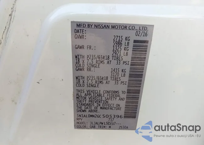 5N1AL0MN2GC505396: 43959325