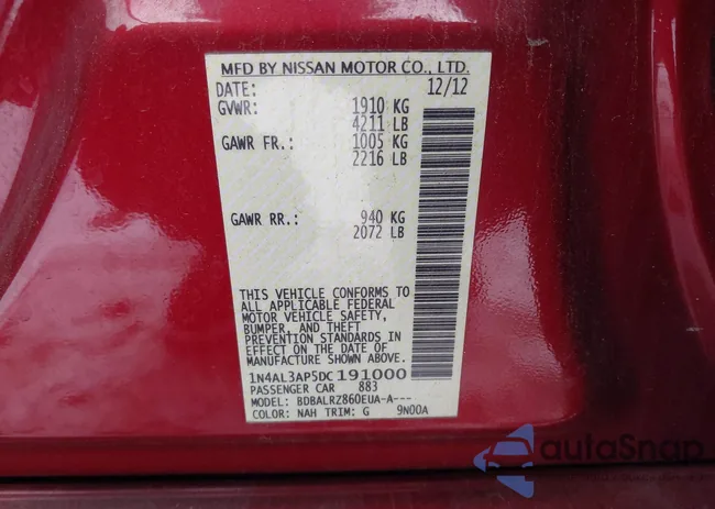 1N4AL3AP5DC191000: 43958517