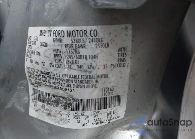 2FMDK3JCXBBA69121: 43959933