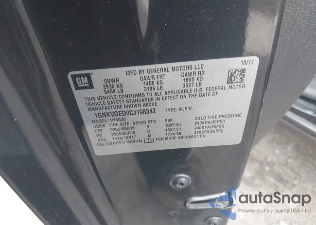 1GNKVGED0CJ198342: 43959967