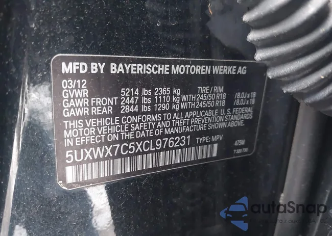 5UXWX7C5XCL976231: 43959971