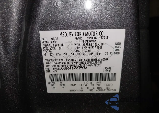 1FMCU0EG7BKC17216: 43960203