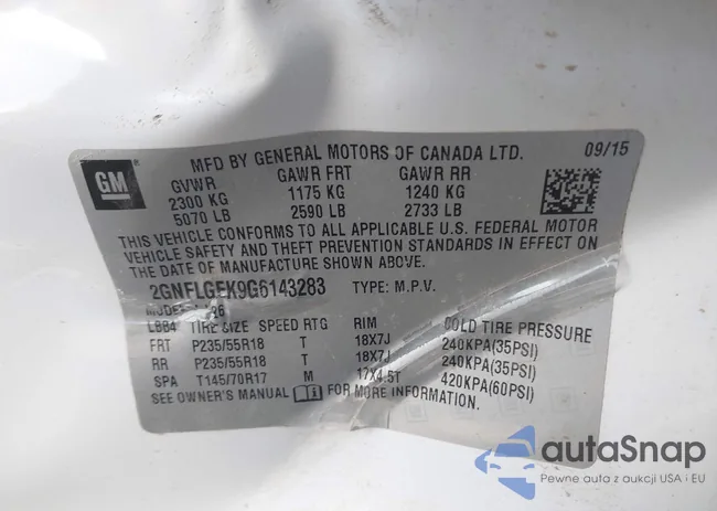 2GNFLGEK9G6143283: 43960231