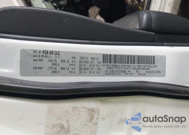 1C4RDJDG1HC796969: 43960314