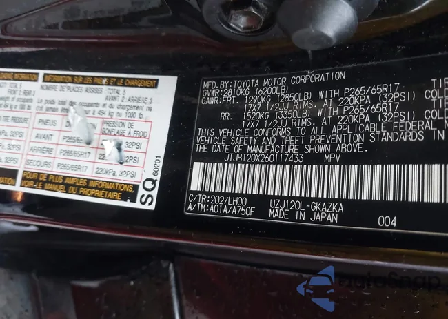 JTJBT20X260117433: 43959406