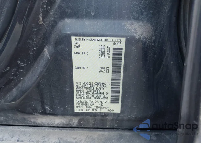 1N4AL3AP7DC258275: 43959469