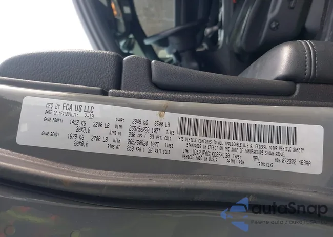 1C4RJFAG1KC854130: 43959492