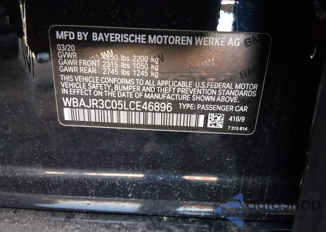 WBAJR3C05LCE46896: 43959550