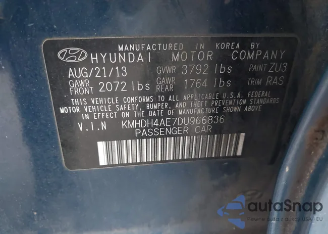 KMHDH4AE7DU966836: 43959626