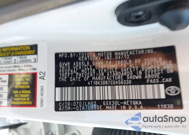 4T1BK3DB7CU456330: 43959676