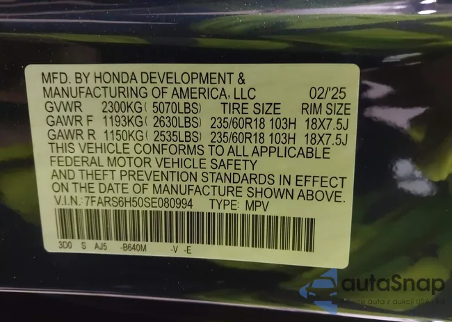 7FARS6H50SE080994: 43960766