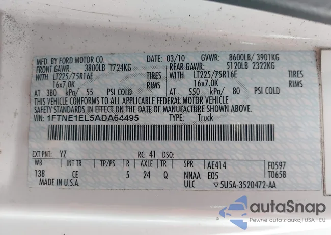 1FTNE1EL5ADA64495: 43960833