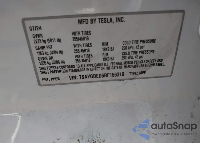 7SAYGDED6RF156319: 43960896