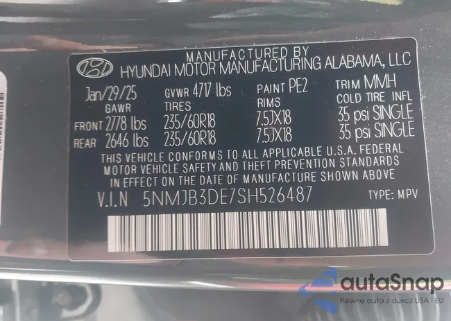 5NMJB3DE7SH526487: 43960905