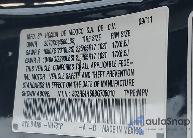 3CZRE4H58BG705010: 43960913