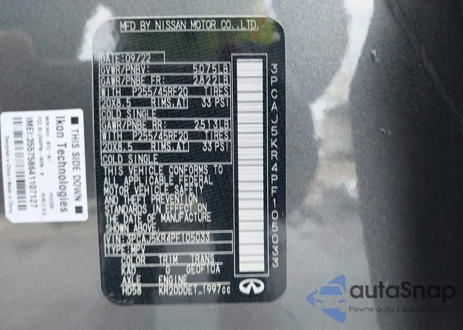 3PCAJ5KR4PF105033: 43960976