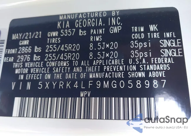 5XYRK4LF9MG058987: 43960998