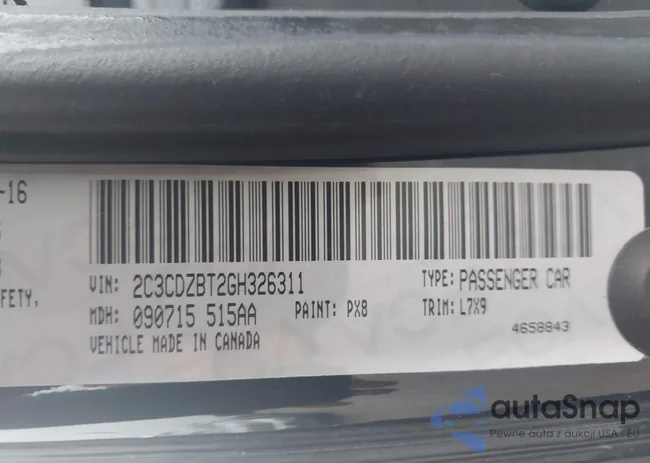 2C3CDZBT2GH326311: 43961018