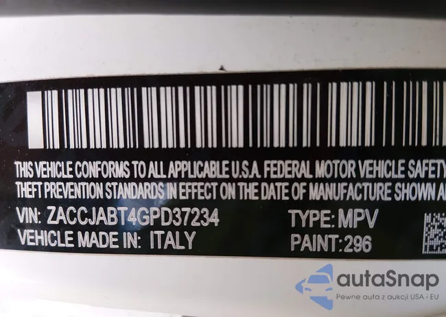 ZACCJABT4GPD37234: 43961085